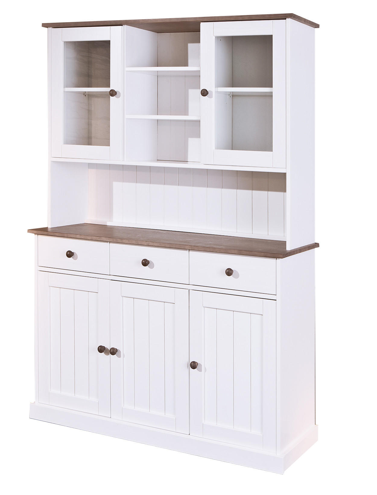 BUFFET weiß - Weiß, Holzwerkstoff (131/191/45cm) - ebuy24