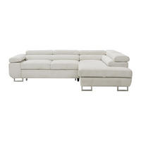 SCHLAFSOFA - 5 Personen - Samt, Stoff - Beige - - Beige, Textil (268/70/202cm) - Vente-Unique