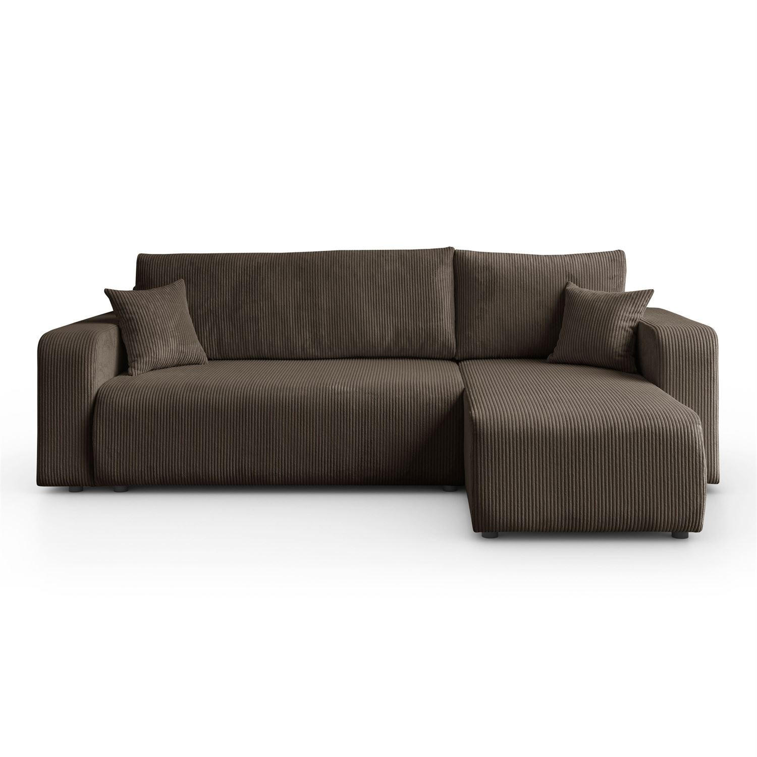 Ecksofa PRESTIGE L, Poso 06 - Braun, Textil (247/143cm) - Lookway