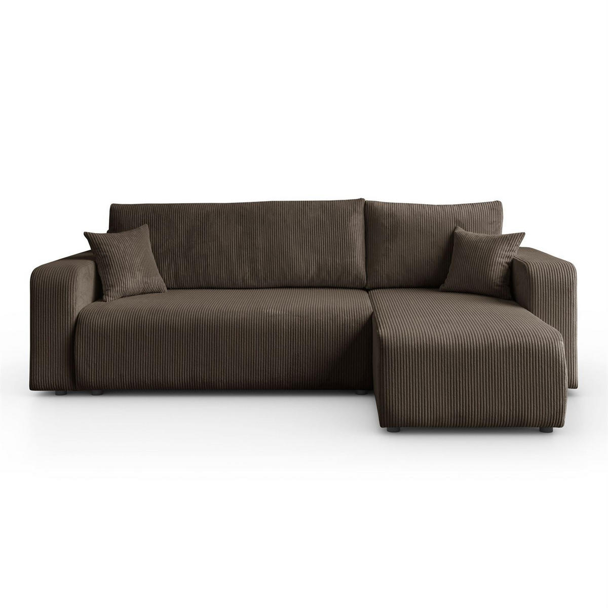 Ecksofa PRESTIGE L, Poso 06 - Braun, Textil (247/143cm) - Lookway