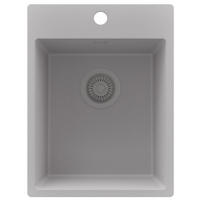 SPÜLBECKEN Riga, 2-er set Grau 38/50 cm 1 Becken + Ablauf-Set ab 40er Unterschrank - Grau, Kunststoff (38/20/50cm) - Primagran