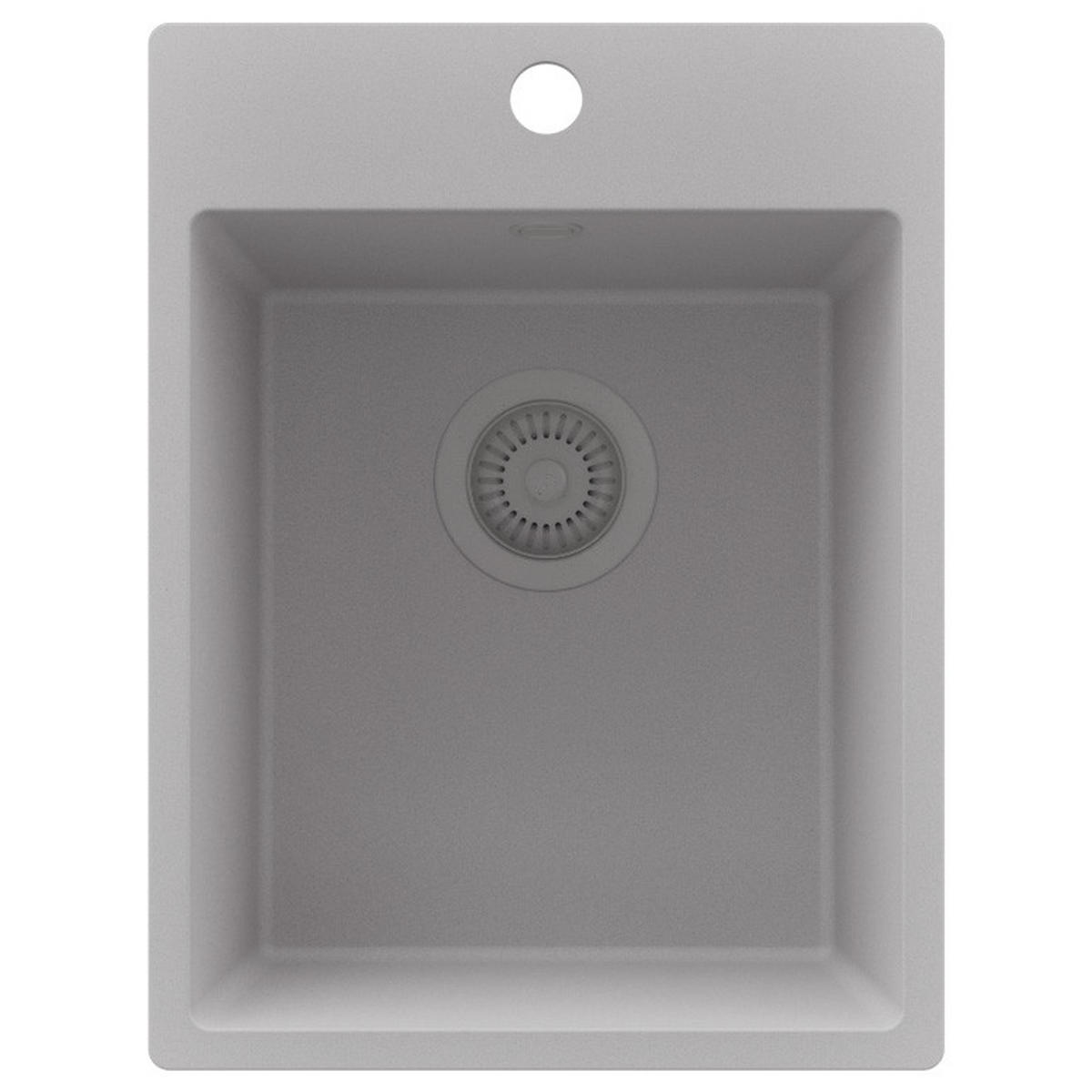 SPÜLBECKEN Riga, 2-er set Grau 38/50 cm 1 Becken + Ablauf-Set ab 40er Unterschrank - Grau, Kunststoff (38/20/50cm) - Primagran