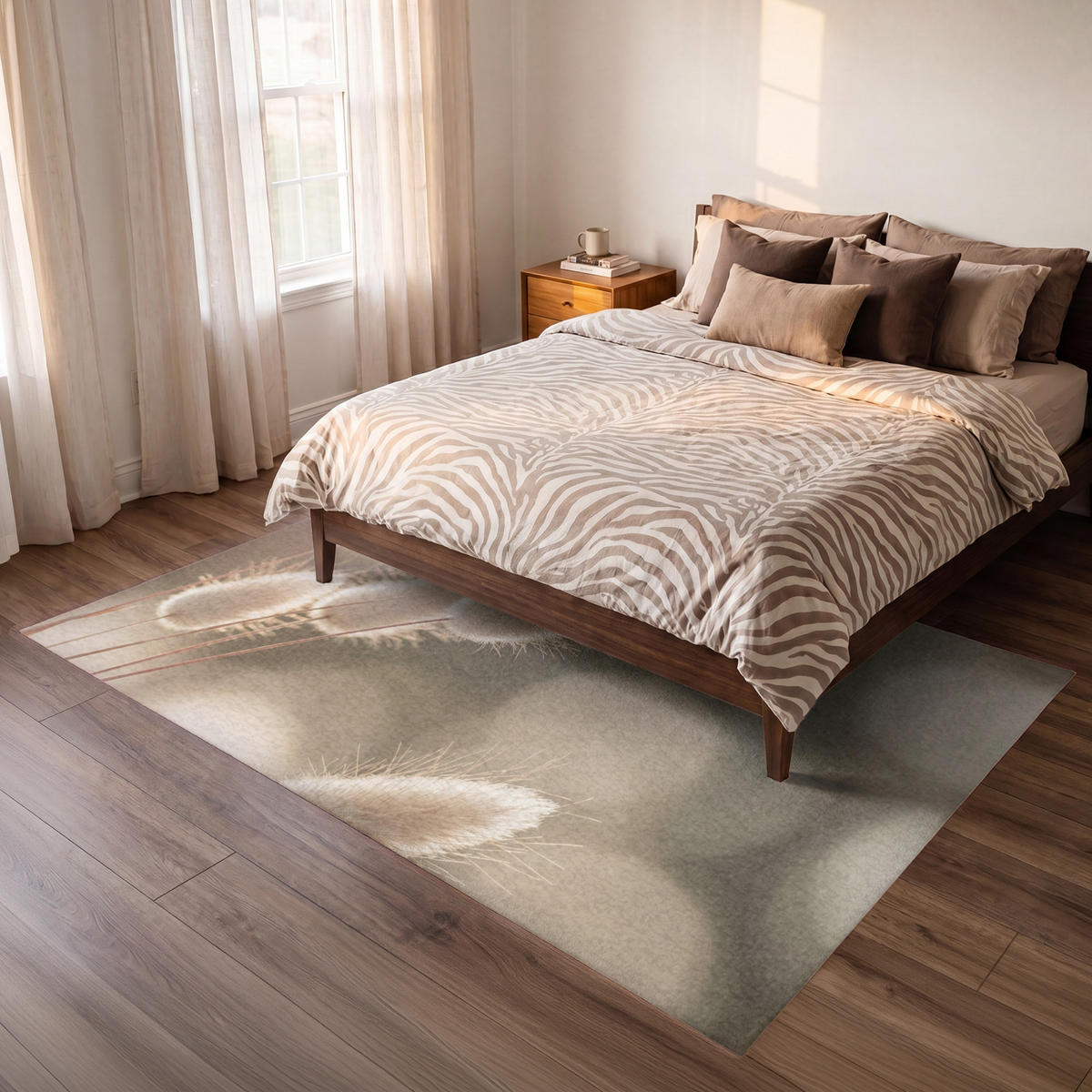 KOBERCE - Chvostoskok - Biely - Slnečné svetlo - 230x150 cm - béžová, textil/plast (230/0.4cm) - OnlyWow