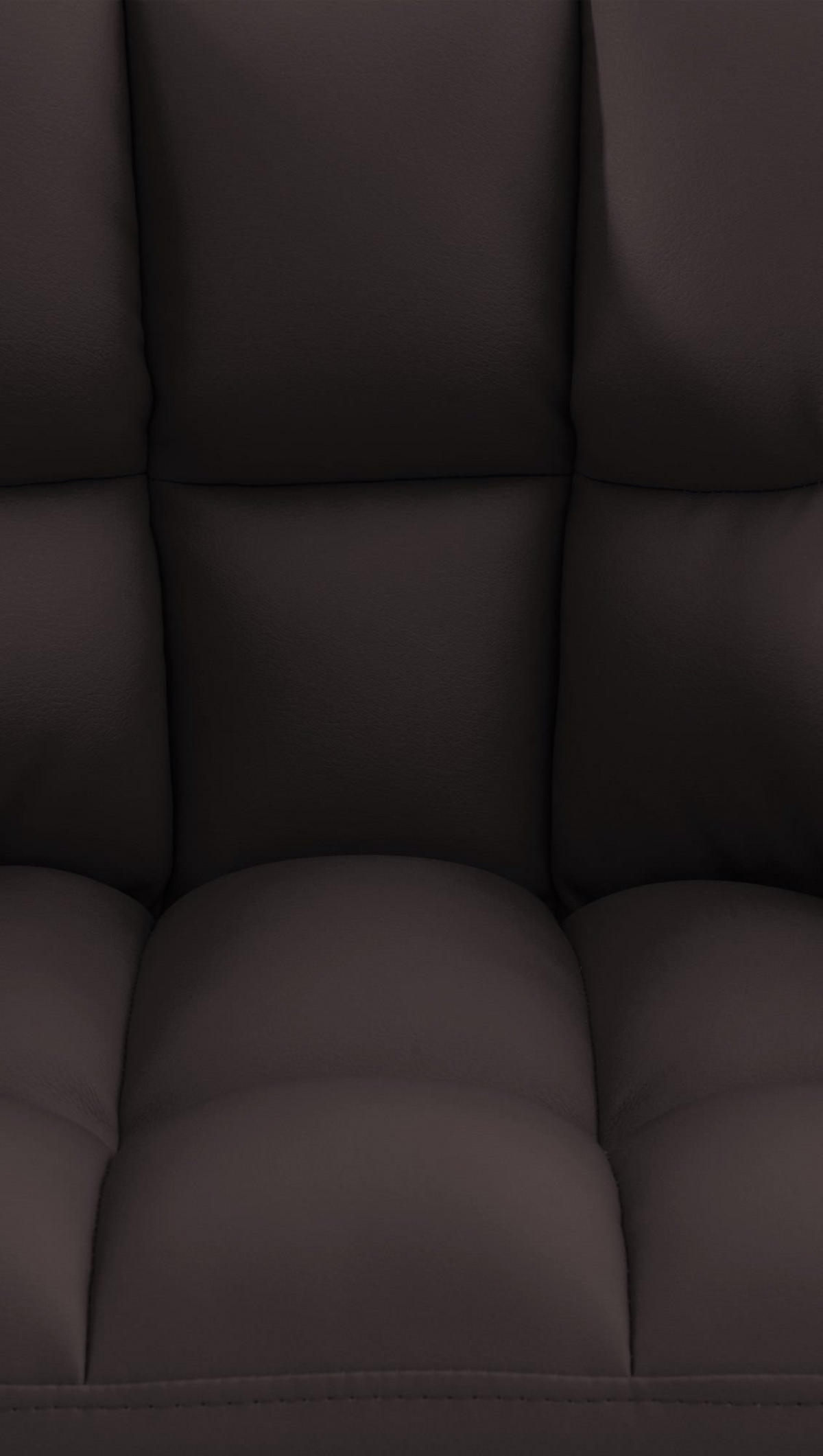 SESSEL Lederlook braun - Schwarz/Braun, Textil/Metall (64/75/48cm) - CLP