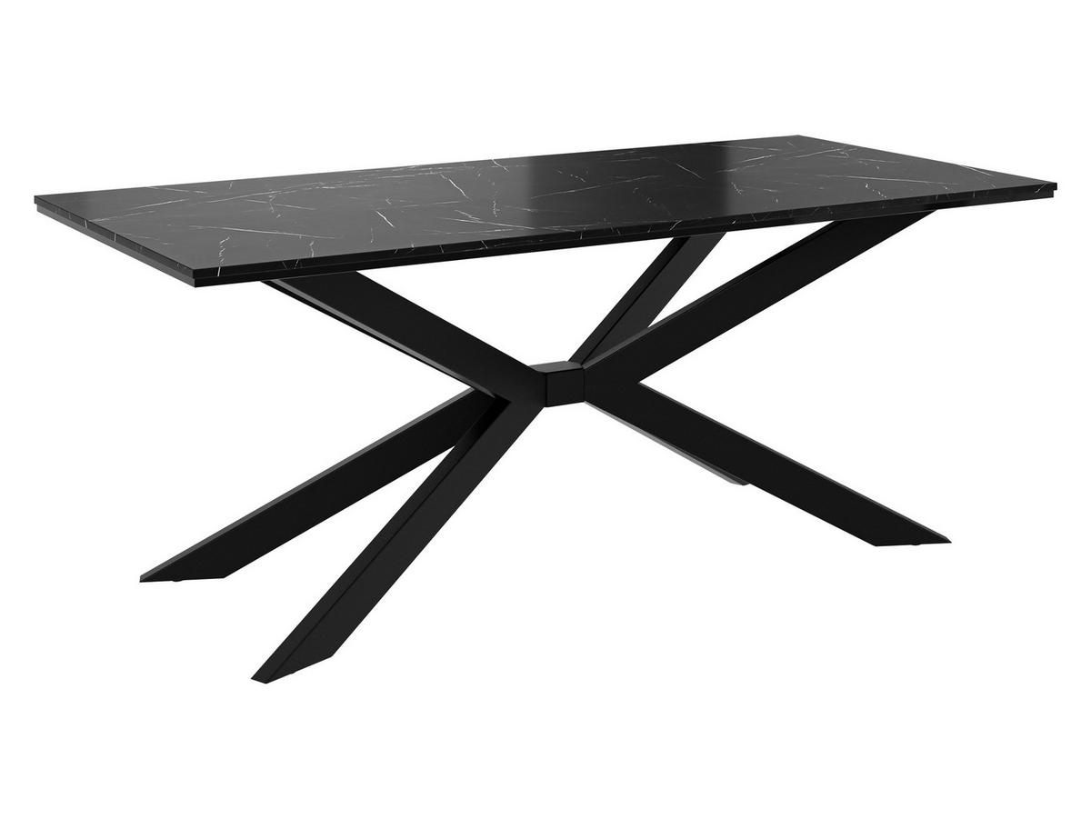 ESSTISCH Flora - Schwarz, Holzwerkstoff/Metall (90/190/74cm) - MIRJAN24