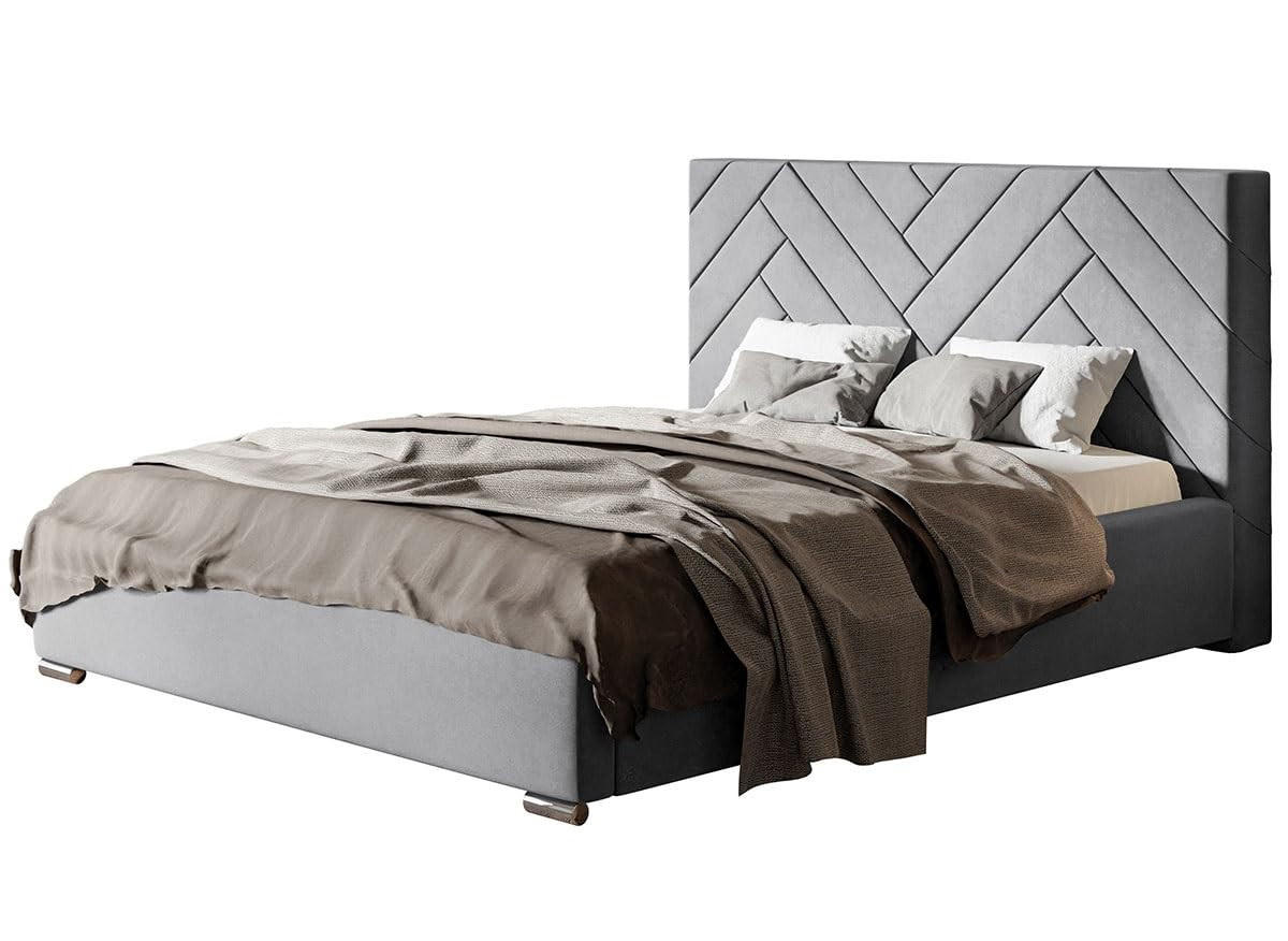 POLSTERBETT Sevilla mit Kopfteil, 180x200 cm, Doppelbett mit Bettkasten und Lattenrost aus Holz, Velourstoff Türkis - Türkis, Holz/Textil (180/200cm) - Alpi-Möbel