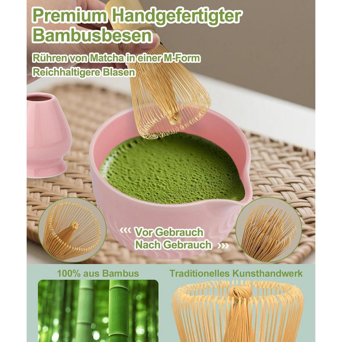 MATCHA Set 7-teiliges Set Rosa - Rosa, Keramik (15/10/20cm)
