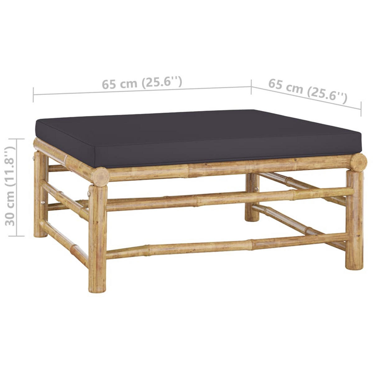 GARTENSET Rensink 7-teilig - Grau, Naturmaterialien - Nettlife