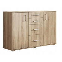 KOMMODE MILANO 130/103/43 cm mit 4 Schubladen 2 Türen Sonoma Eiche - Sonoma Eiche, Holzwerkstoff (130/103/43cm) - MASSENO