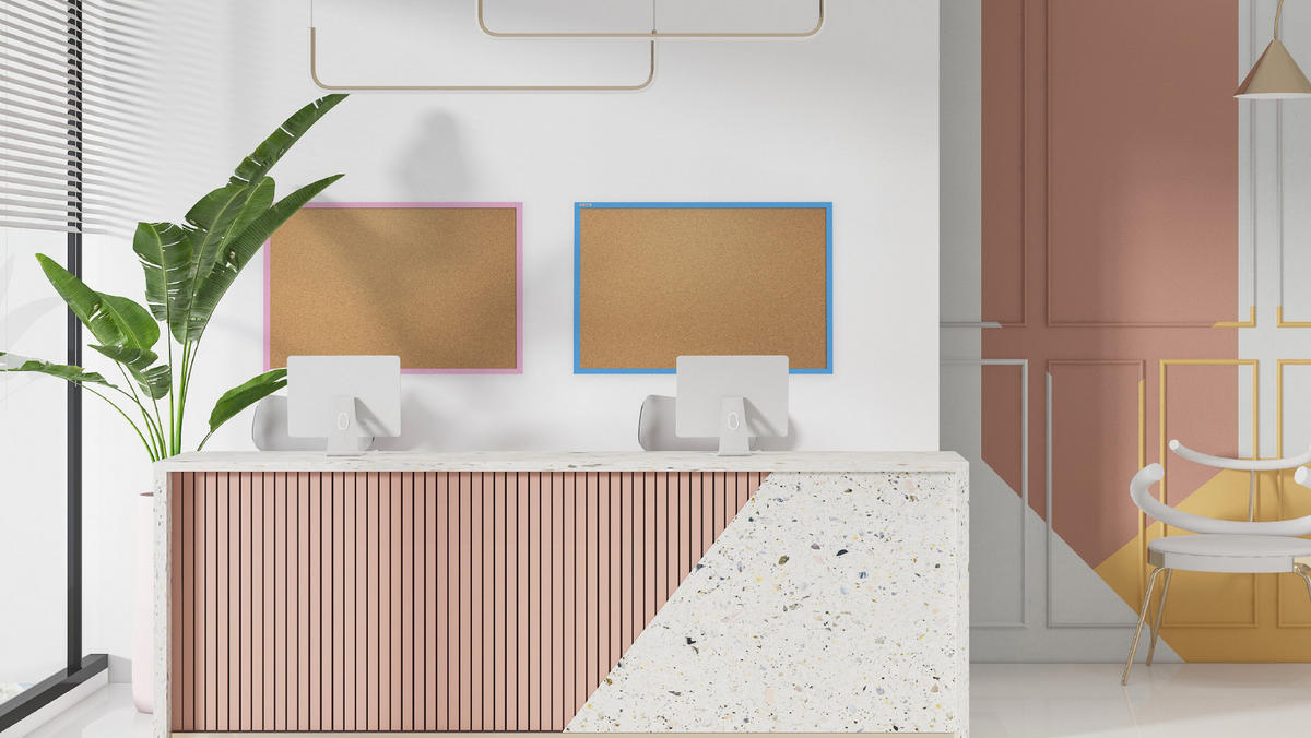 GRAU Pinnwand mit Holz Rahmen 90x60cm - Grau, Holz (90/60/1.5cm) - ALLboards