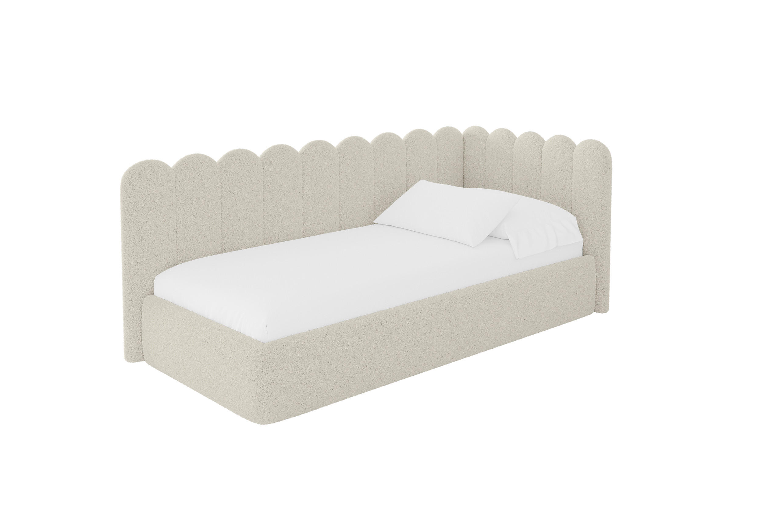 ALTDECOR JEDNOLŮŽKOVÁ POSTEL pro mládež s úložným prostorem, vlevo - ARTY 80x200 béžová