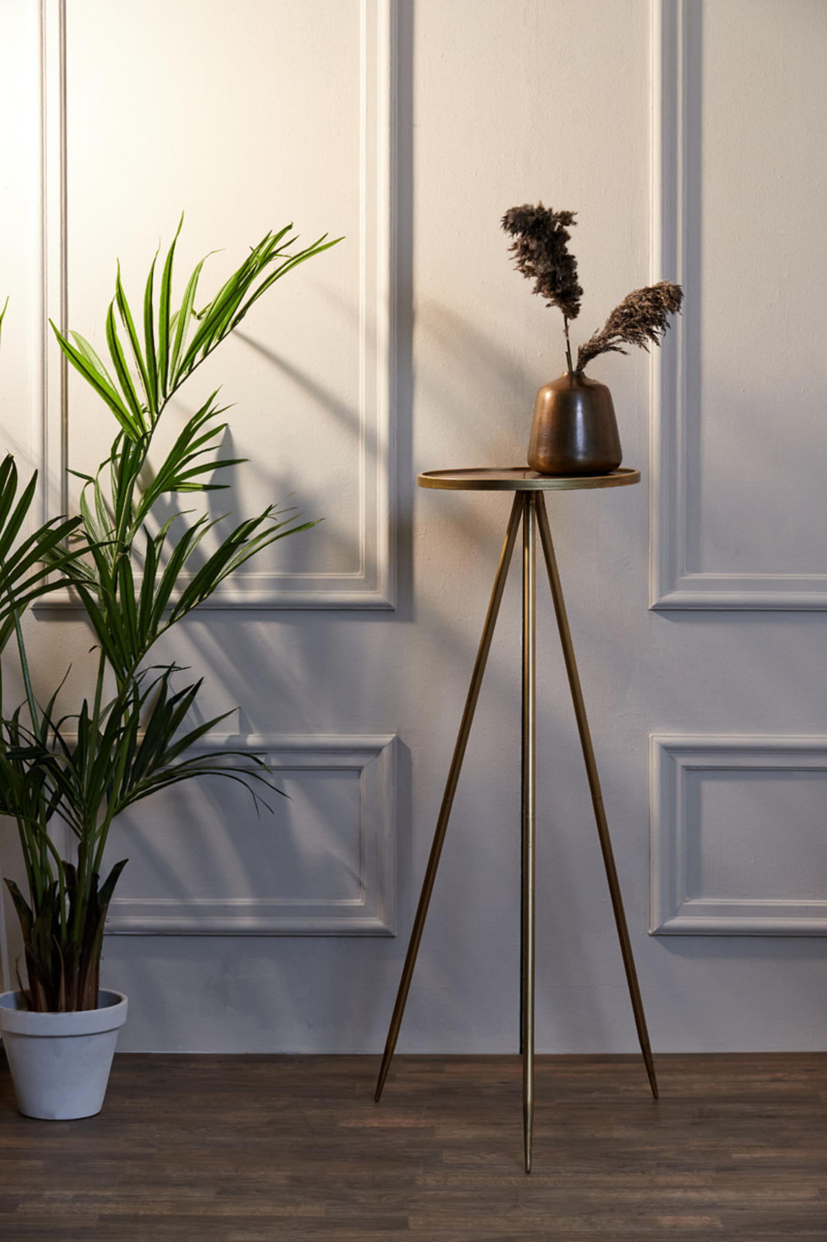SÄULE Envira Gold Ø39,5/119,5 cm - Goldfarben, Metall (39.5/39.5/119.5cm) - Light & Living