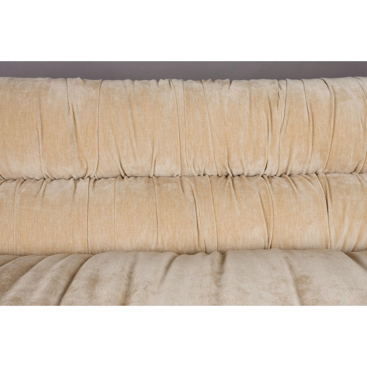 SOFA 3-SITZER Douglas Samt Beige - Beige, Kunststoff (214/78/102.5cm) - Dutchbone