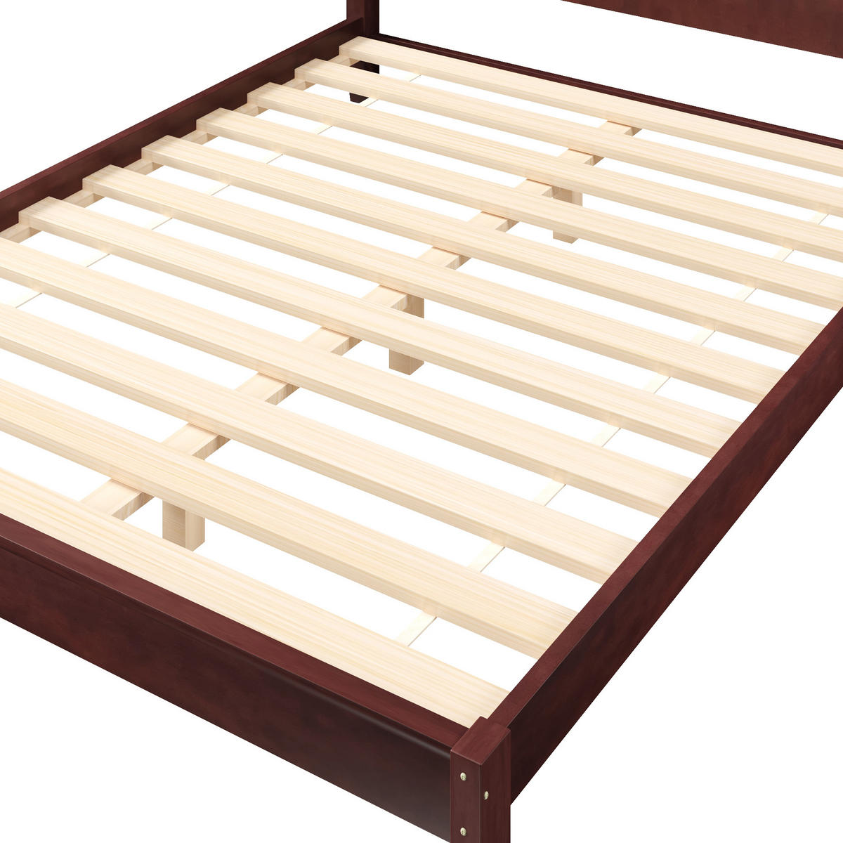 BETT 160/200 cm in Braun mit Kopfteil und Lattenrost - Braun, Holzwerkstoff (160/200cm) - STILVORA