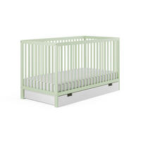 BABYBETT mit Schublade 70x140 cm in Grün - Grün, Holz (70/140cm) - Kids Collective