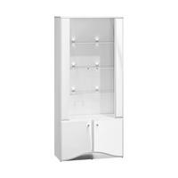VITRINE – 87 cm – Glamour – Weiß Hochglanz - Weiß Hochglanz, Holzwerkstoff (87/190/41cm) - hi-markt