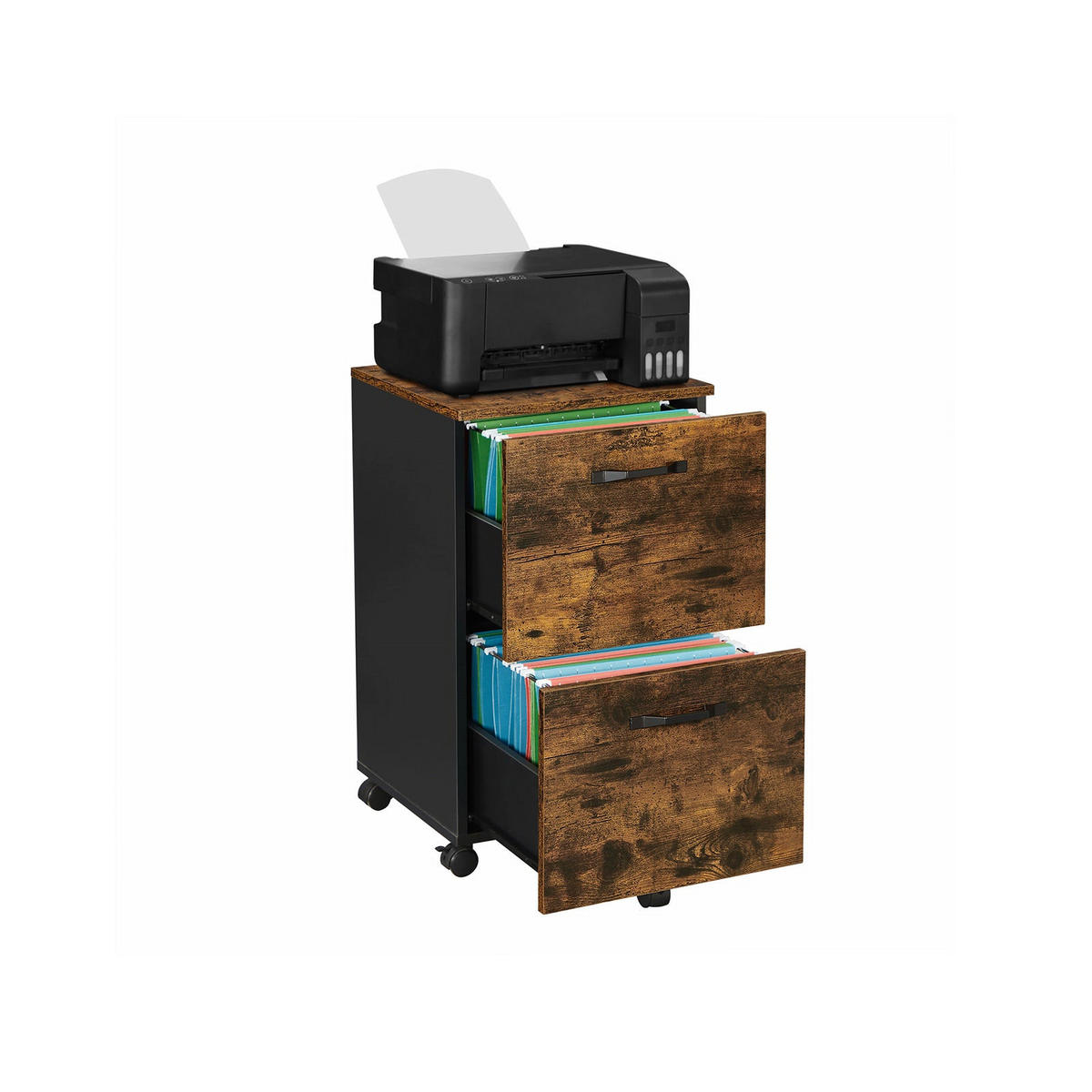 ROLLCONTAINER - Braun, Holzwerkstoff (40/70/42cm) - Hansiro