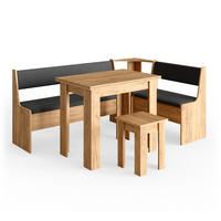 ECKBANKGRUPPE Roman Goldkraft Eiche 180 x 41.5 cm mit Tisch - Honigeiche/Anthrazit, Holzwerkstoff (180/80/120cm) - Vicco
