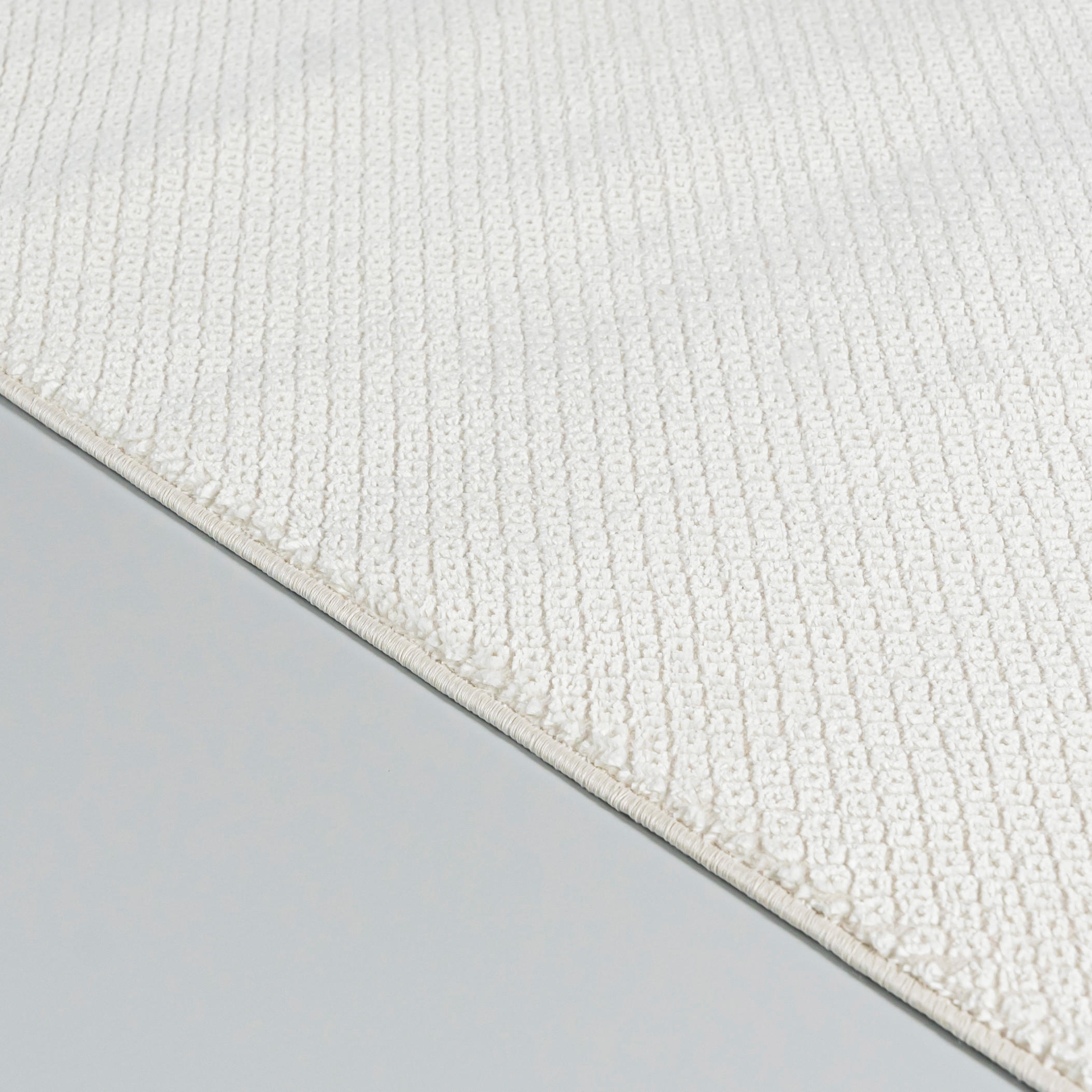 TEPPICH Weiß Modern Geometrisch - Rechteckig Minimalistisch - 250 x 350 cm - Ecru/Weiß, Textil (250/350cm) - Mazovia