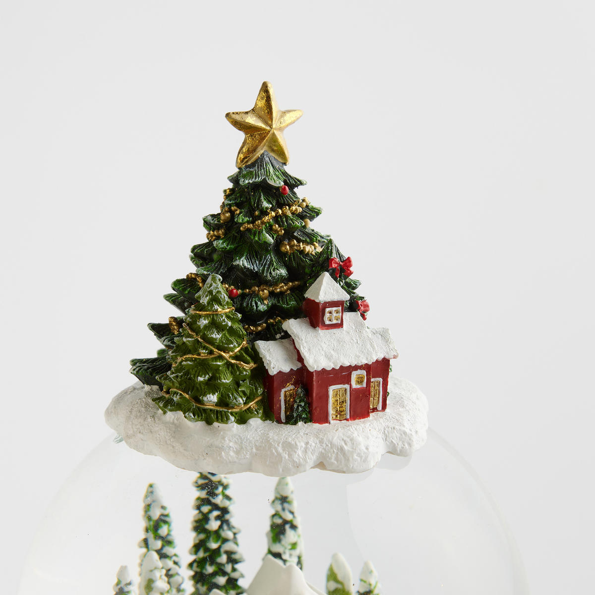 SCHNEEBALL Mit Spieluhr Jollyville - Grün, Glas (14/23.5/14.5cm) - home&you