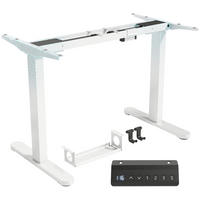 TISCHGESTELL DE-09108 höhenverstellbar mit Speicherfunktion Weiß - Weiß, Metall (100/60/118cm) - ComfortXL