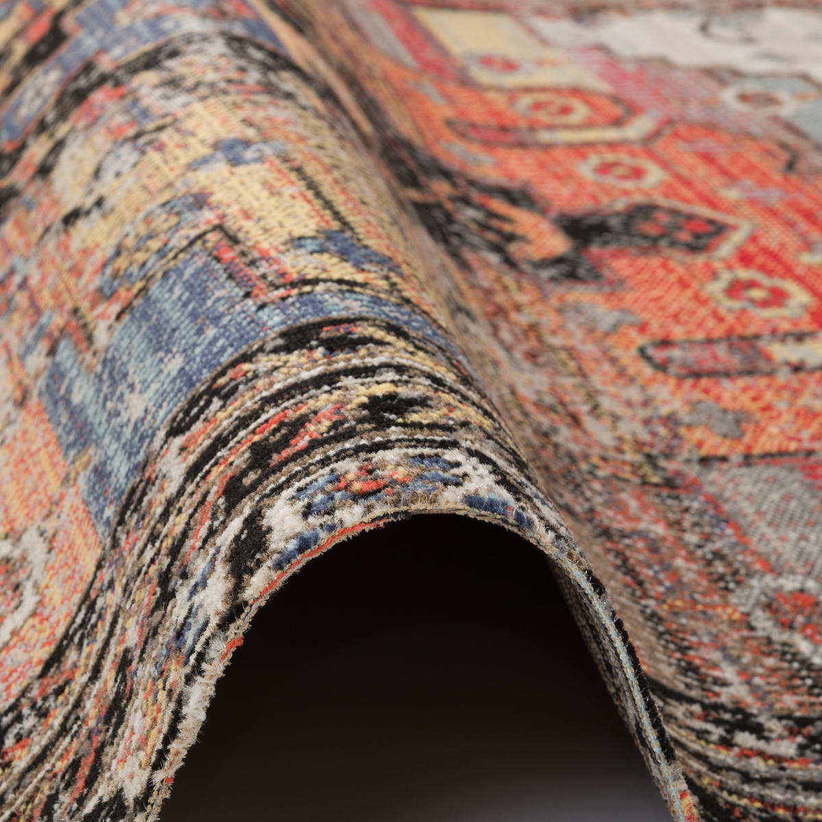 KURZFLOR DESIGNER TEPPICH MODERN VINTAGE ORIENT MUSTER - Rostfarben, Textil (200/290cm) - Pergamon