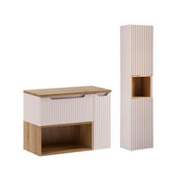 WASCHTISCHUNTERSCHRANK 80.4cm Riva 2er-Set Kaschmir - Beige, Holzwerkstoff (80.4/60/40cm) - Petits-meubles