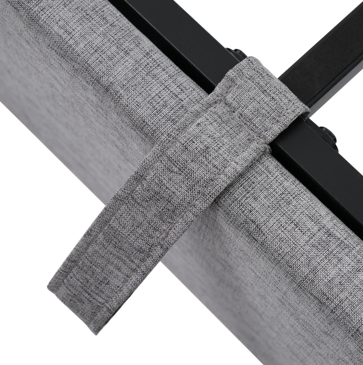 POLSTERBETT 160/200 cm Grau aus Leinen mit LED-Beleuchtung und Stauraum - Grau, Textil (160/200cm) - OKMYHOME