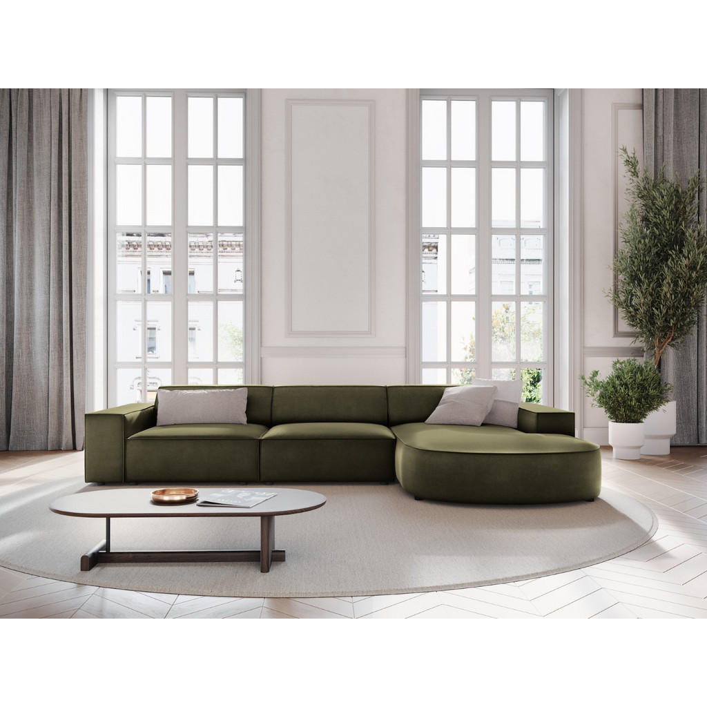 Thumbnail - Micadoni Ecksofa, Grün, Textil, 4-Sitzer, L-Form, 284x166 cm, Hergestellt in Europa, Oeko-Tex®, Wohnzimmer, Sofas & Couc...