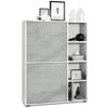 HIGHBOARD Cuba Türen in Beton Oxid Optik - Hellgrau, Holzwerkstoff (79/105.5/35.5cm) - Vladon