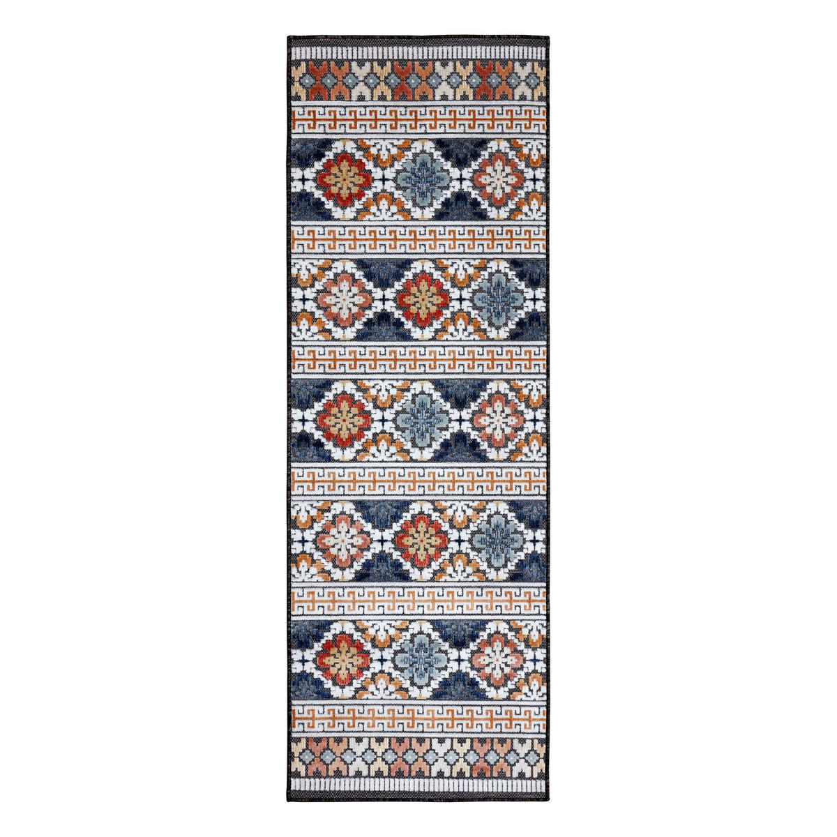TEPPICH Outdoor Medallion-Muster, UV-beständig LAGAN TODD, Multi 80x230 cm - Multicolor, Textil (80/230cm) - KADIMA DESIGN