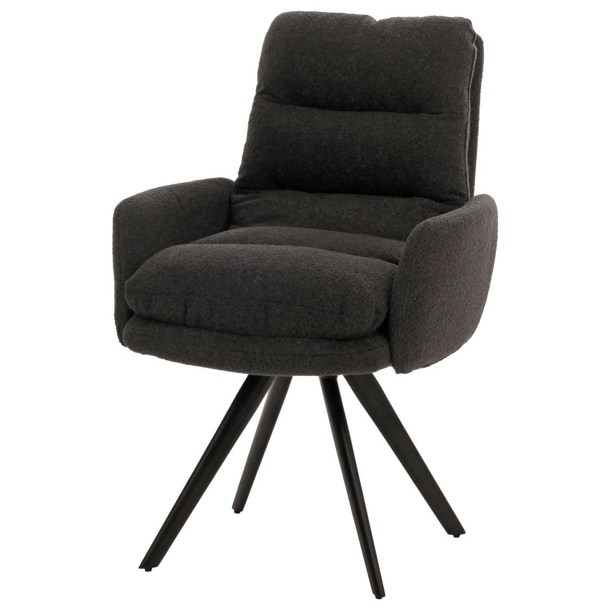 JEDÁLENSKÁ stolička Šedá - sivá/tmavosivá, textil (62/92/68cm) - MCW