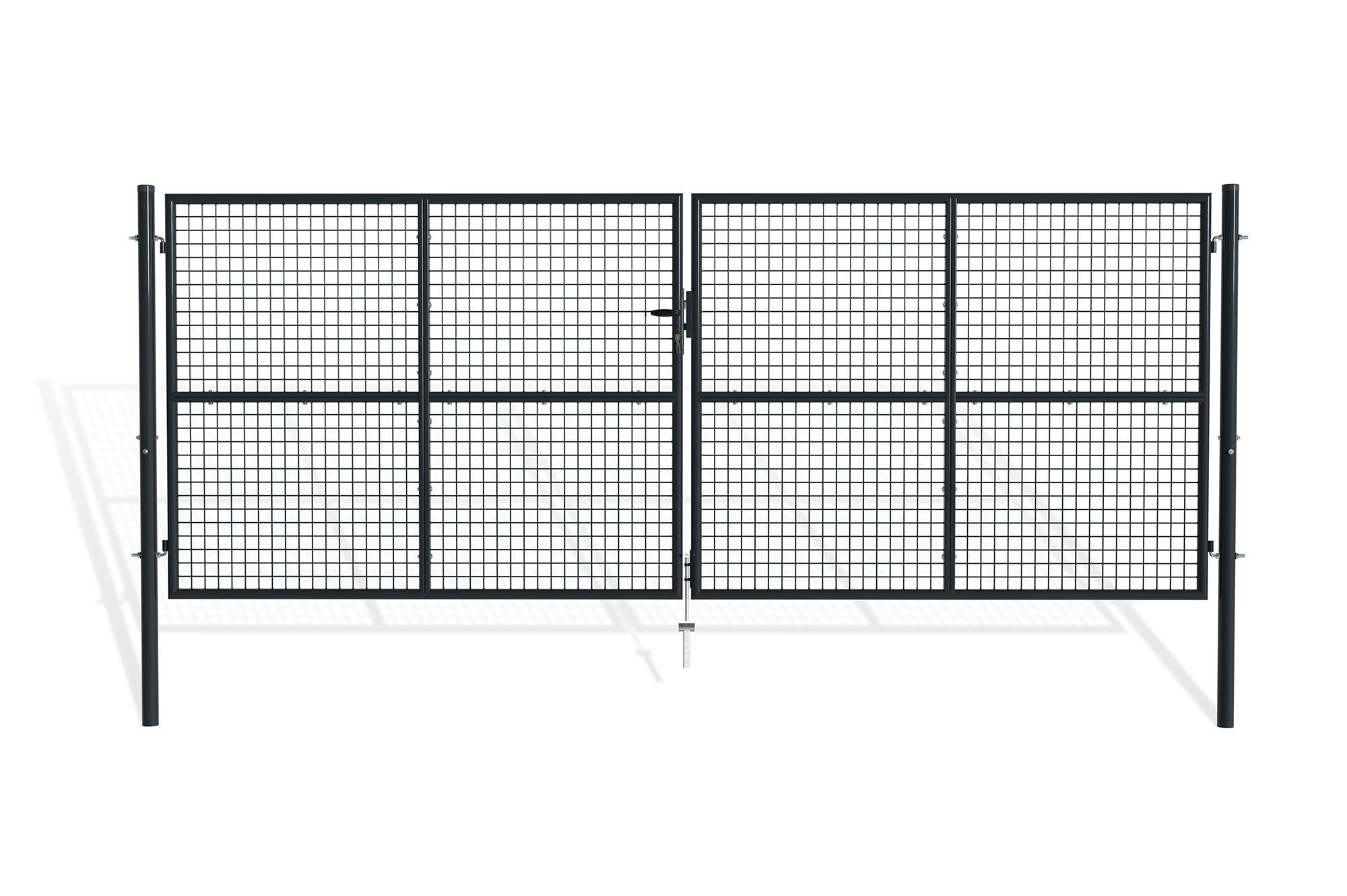 ZAUNTOR Olga Grau 4m H.150cm - Grau, Metall (406/156cm) - Casanoov