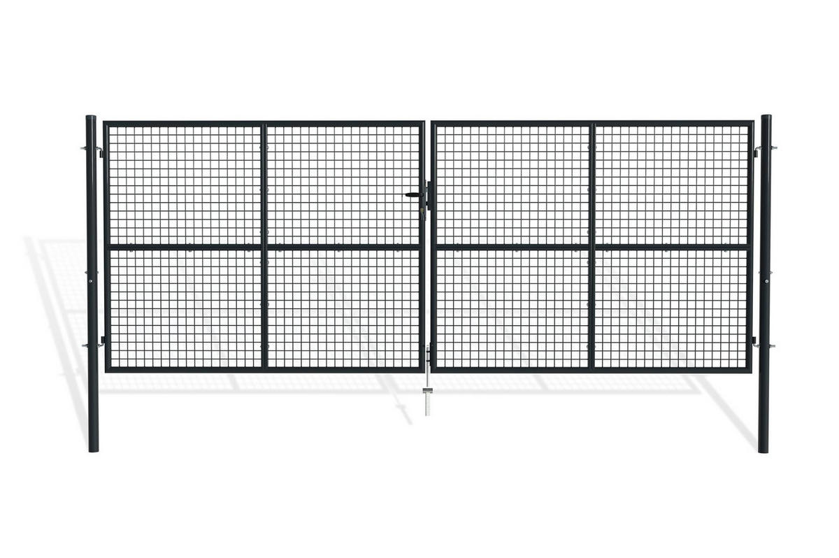 ZAUNTOR Olga Grau 4m H.150cm - Grau, Metall (406/156cm) - Casanoov