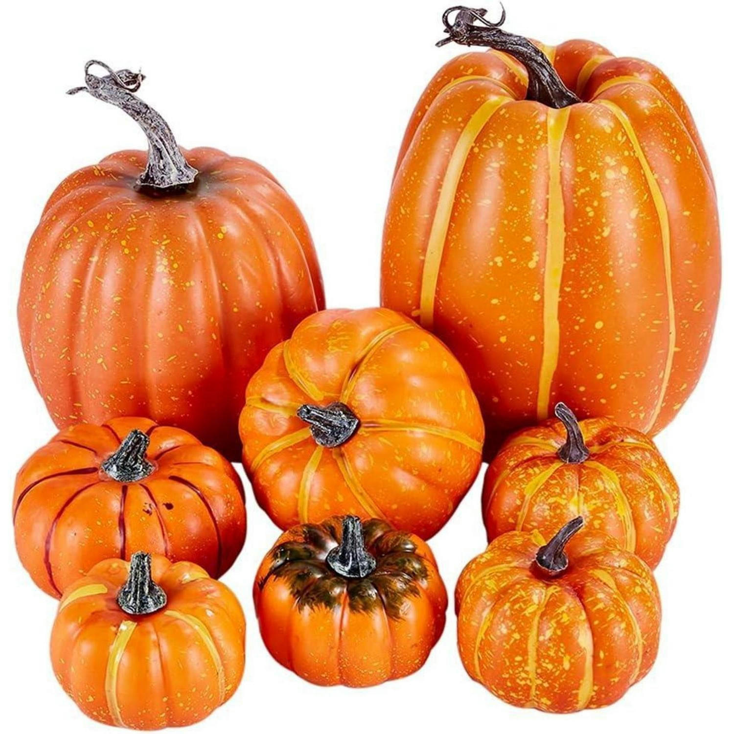 KÜRBIS-SET 8-teiliges Set Orange - Orange, Kunststoff (9cm)