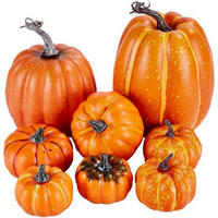 KÜRBIS-SET 8-teiliges Set Orange - Orange, Kunststoff (9cm)
