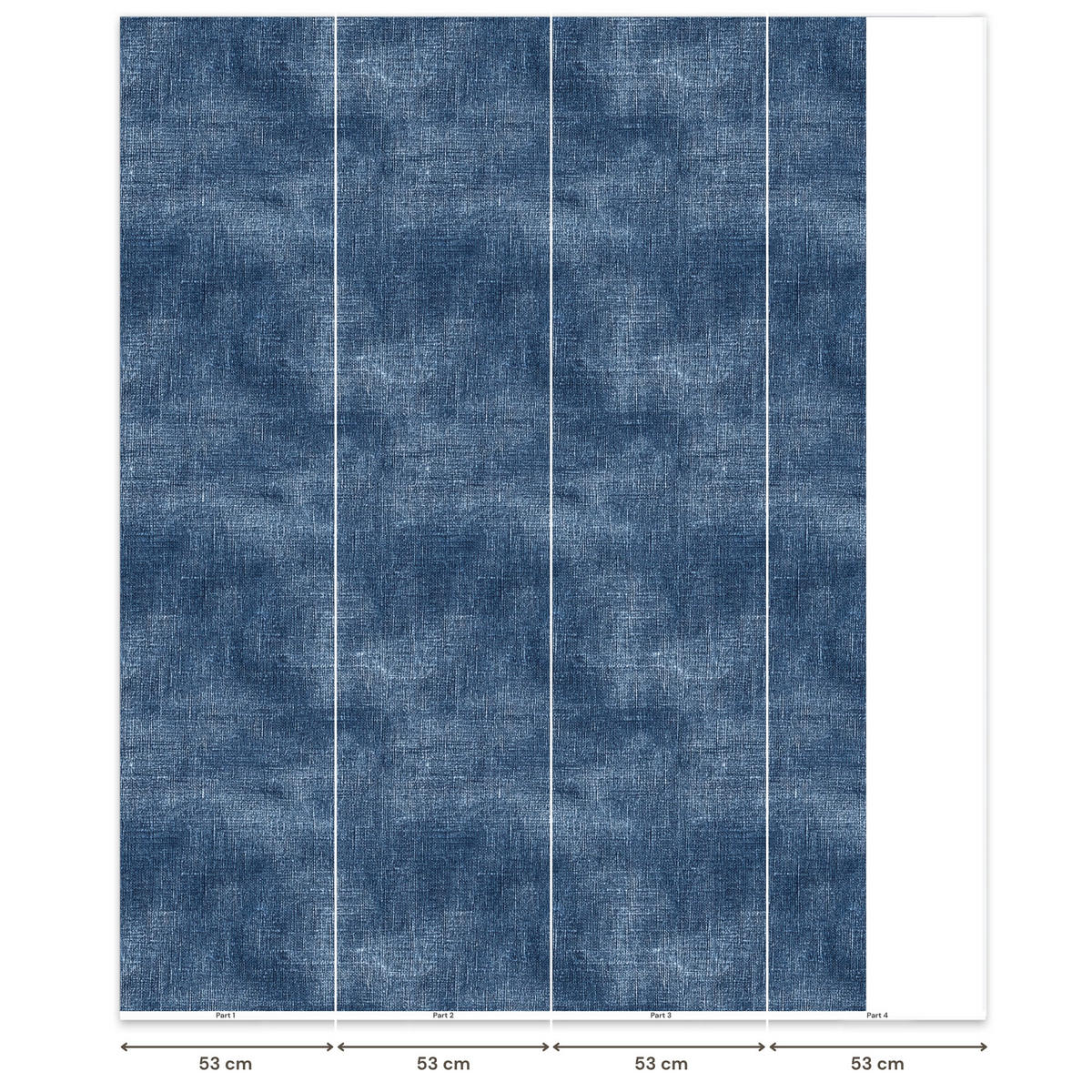 TAPETE - Leinen - Textur - Muster - Denim - Rustikal - 180x240 cm - Blau, Papier (180/240cm) - OnlyWow