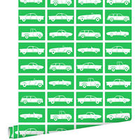 TAPETE Autos 53 cm x 10.05 m - Grün, Papier (53/0.1cm) - ESTAhome