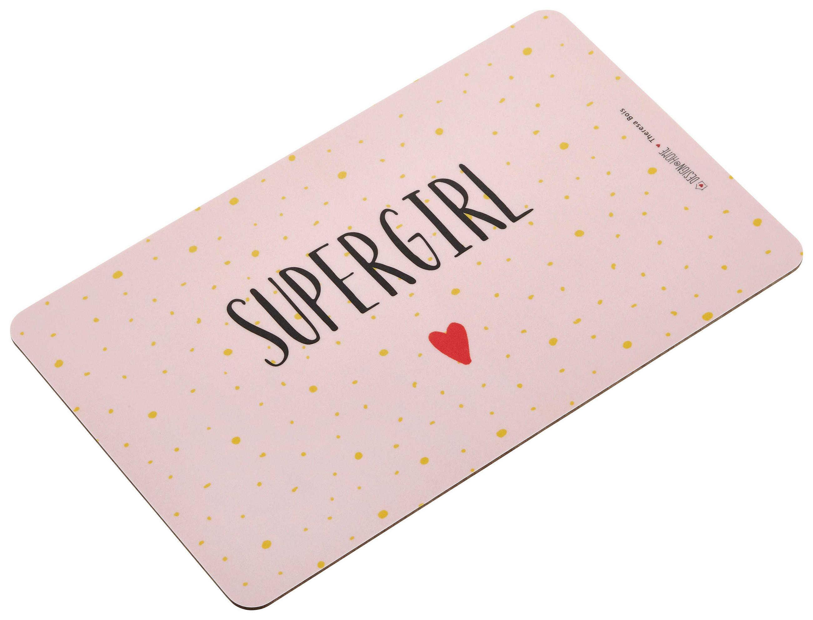 SCHNEIDEBRETT Supergirl aus Kunststoff Rosa - Rosa, Kunststoff (14.3/23.5cm) - Sonstige