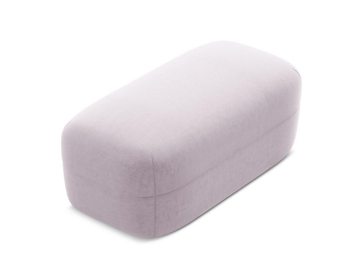 POUF Samt Stoff Violett - Lila/Flieder, Kunststoff/Textil (92/40/48cm) - Makamii