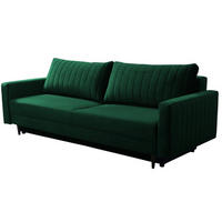 SCHLAFSOFA PALMO, Sofa mit Schlaffunktion und Bettkasten, Farbe: Grün, Velourstoff - Grün, Textil (220/86/94cm) - Sepro Meble