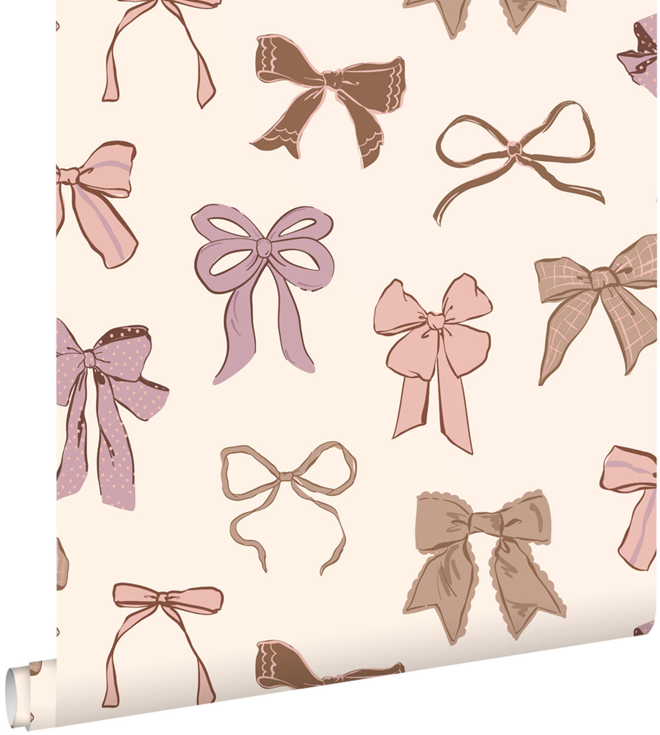TAPETE kleine Schleifen 50 x 900 cm - Pink, Papier (50/0.1cm) - ESTAhome