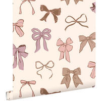 TAPETE kleine Schleifen 50 x 900 cm - Pink, Papier (50/0.1cm) - ESTAhome