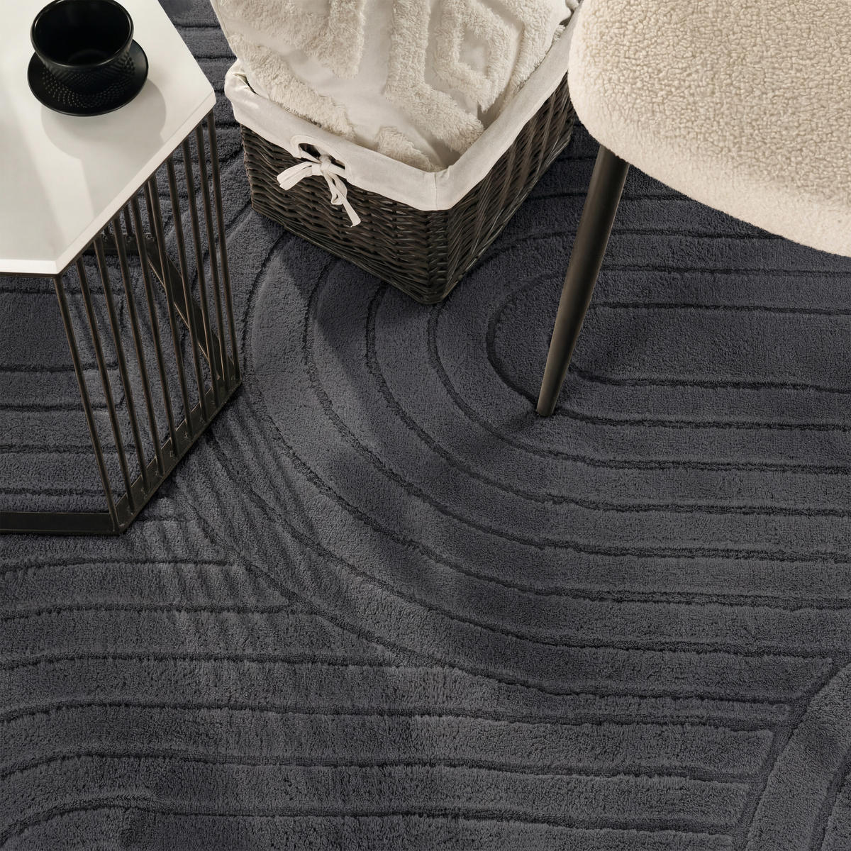 HOCHFLORTEPPICH 240/340 cm Tokio 471 - Anthrazit, Textil (240/340cm) - Paco Home