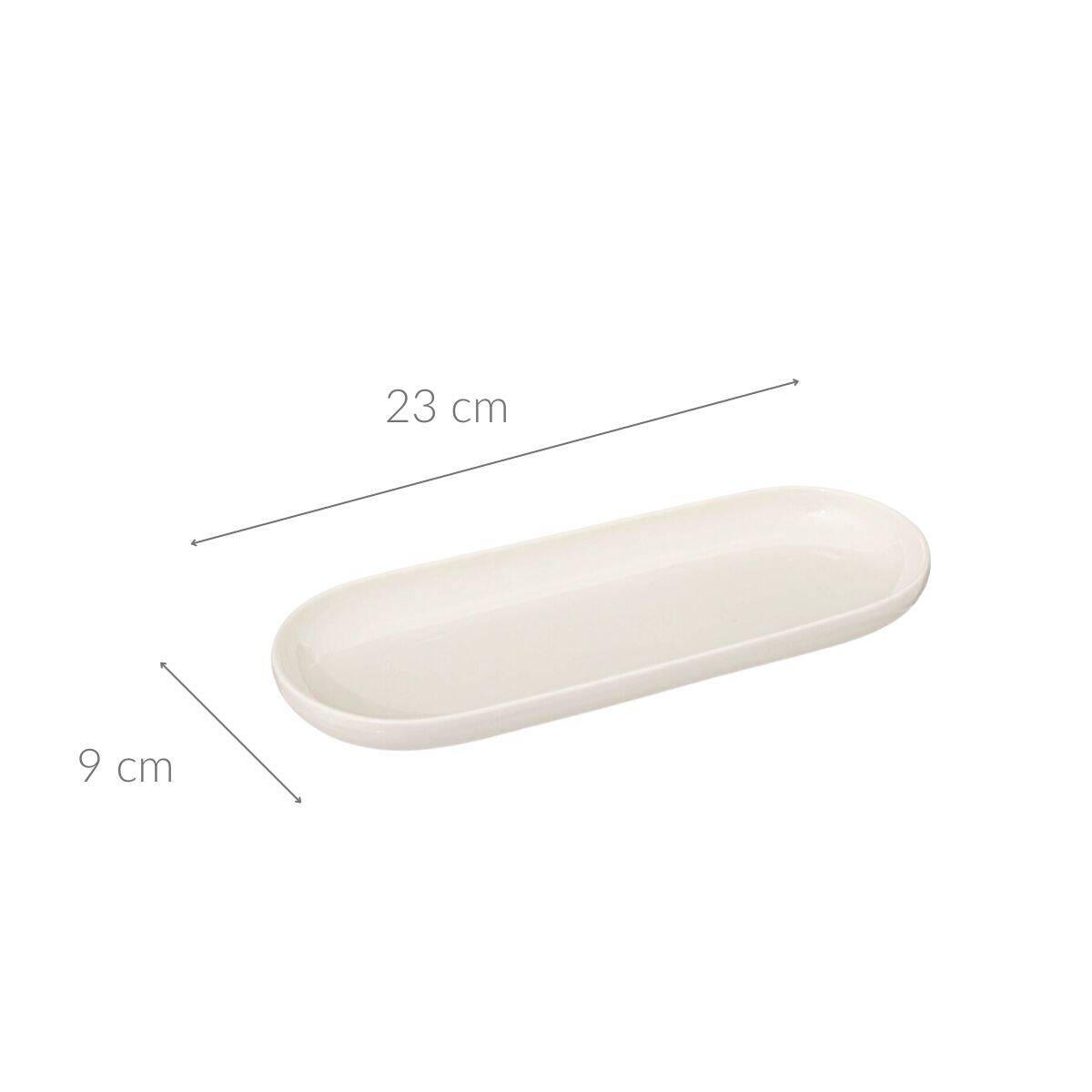 SERVIERSCHALE Nora 23/9 cm - Weiß, Keramik (9/2.5/22.9cm)