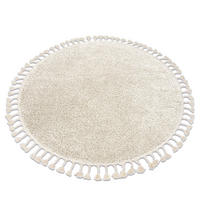TEPPICH Berber 120 cm - Creme, Textil (120/120cm) - rugsX