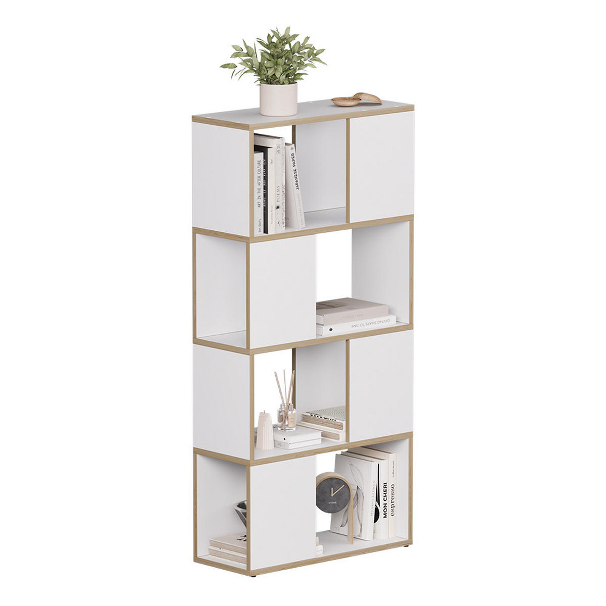 RAUMTEILER Eneos Weiß/Eiche 60 x 124.5 cm - Eichefarben/Weiß, Holzwerkstoff (60/124.5/24cm) - Vicco