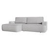 ECKSOFA Mono, Seite: Links - Hellgrau/Schwarz, Holz/Kunststoff (260/168cm) - MIRJAN24