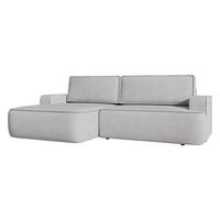 ECKSOFA Mono, Seite: Links - Hellgrau/Schwarz, Holz/Kunststoff (260/168cm) - MIRJAN24