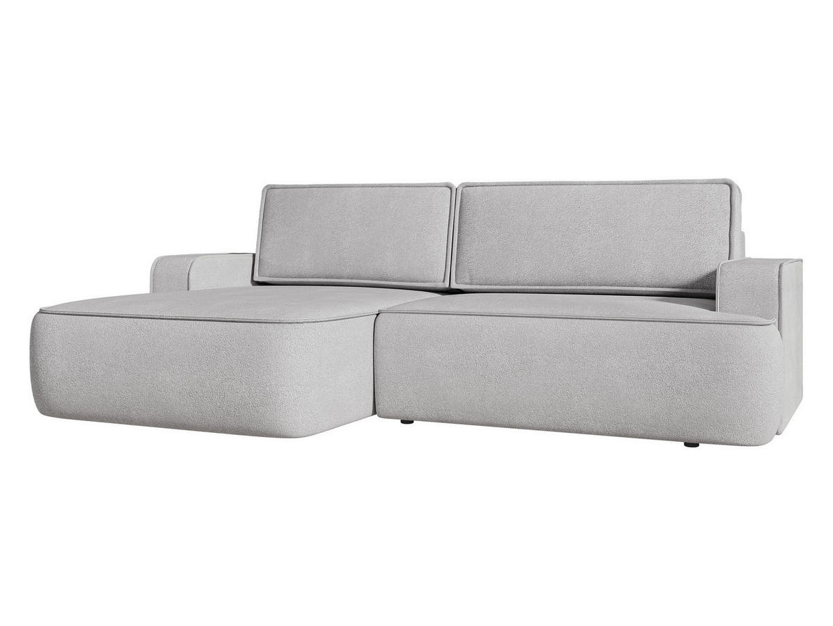 ECKSOFA Mono, Seite: Links - Hellgrau/Schwarz, Holz/Kunststoff (260/168cm) - MIRJAN24